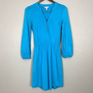 Lilly Pulitzer Beckett Shirt Dress Women’s Size XS Cotton Knit Elastic Waist